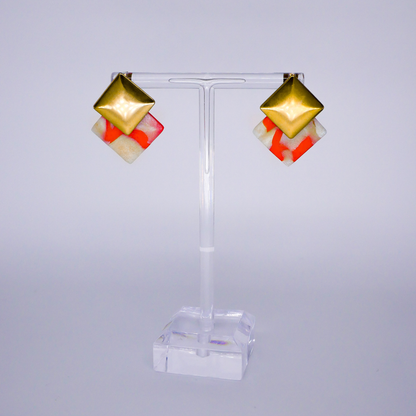 Liv Marble - Tangerine/Gold